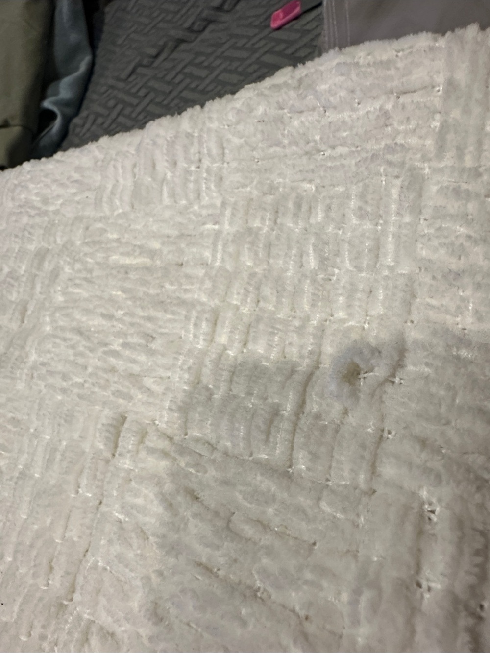 Cream Textured Woven Throw with Fringe - Picture 4 of 6